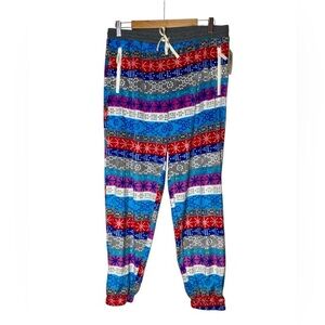Kenzie Multistripe Luxe Striped Jogger Sleep Pajama Lounge Pant Style R2613668
